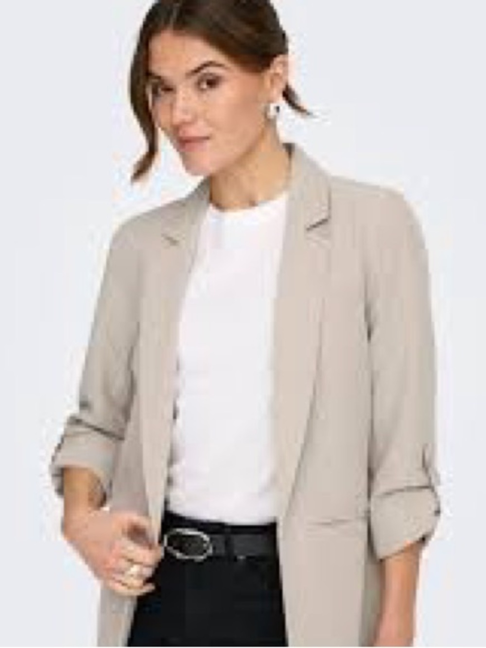 Lagenlook Luxury Brand  Women's Gray Linen Blend Coat